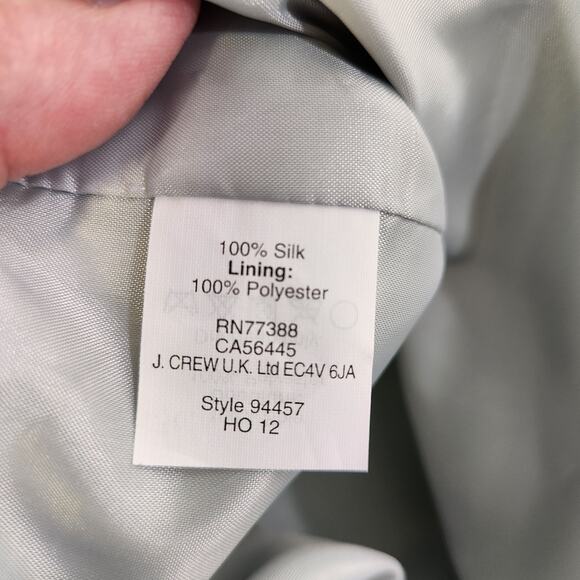 J. CREW Lucienne Bridesmaid Dress Gown Womens 6 Dusty Shale Green One Shoulder - Picture 6 of 11